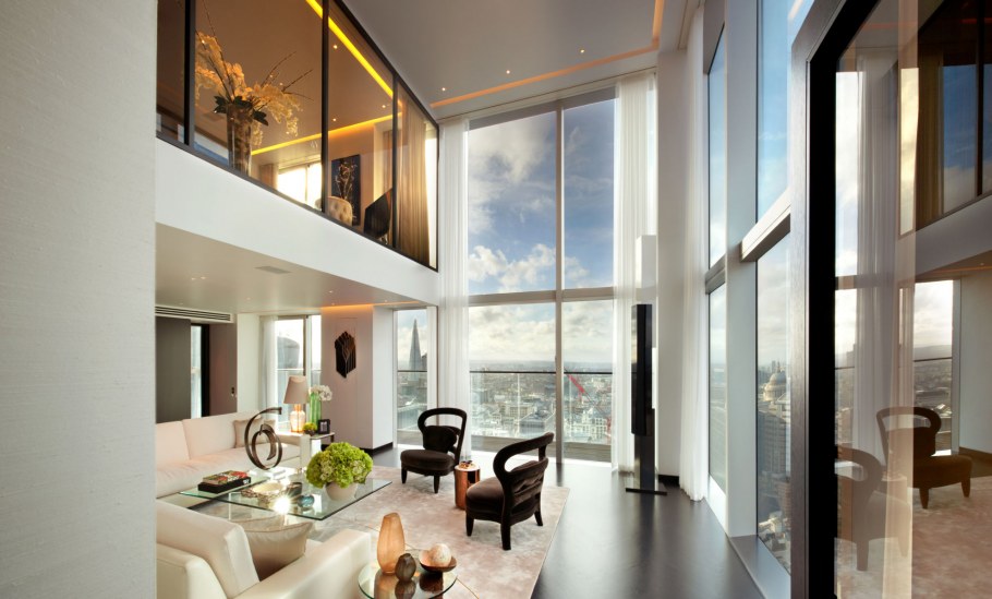 Интерьер квартиры пентхаус Лондон
