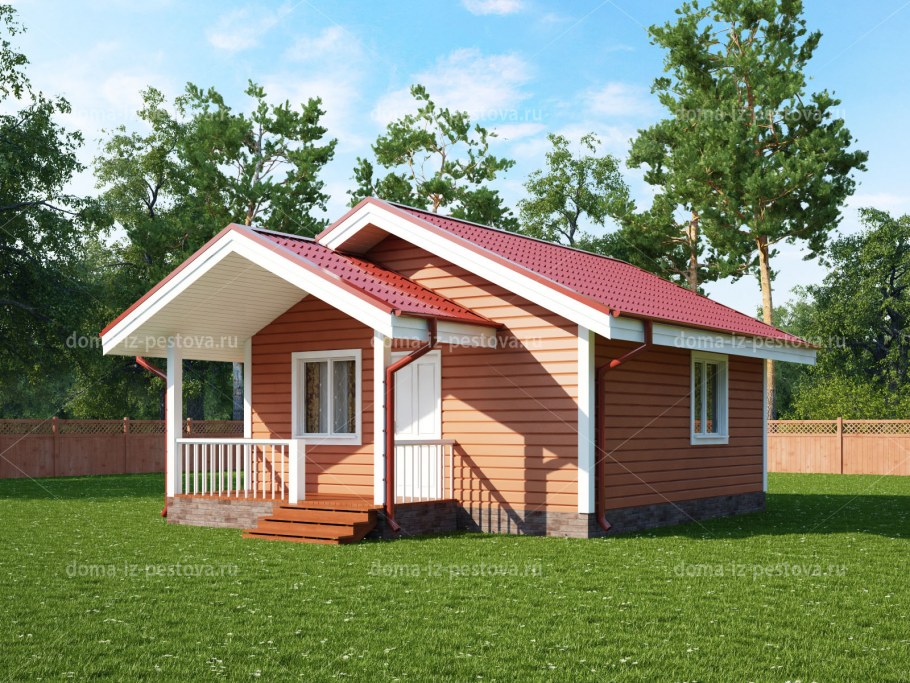 Одноэтажный дачный домик