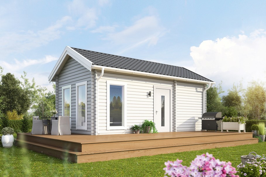 Дачный дом одноэтажный каркасный