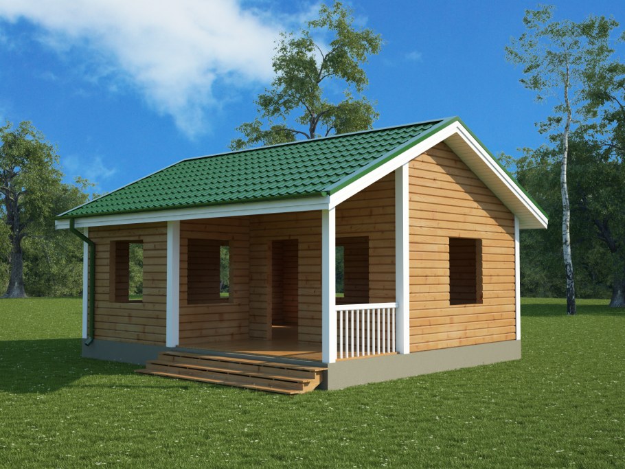 Дом каркасный 6на6 финский 8