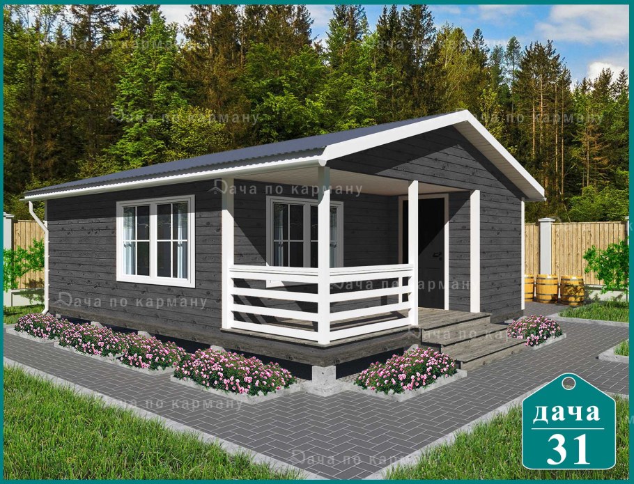 Одноэтажный дачный дом