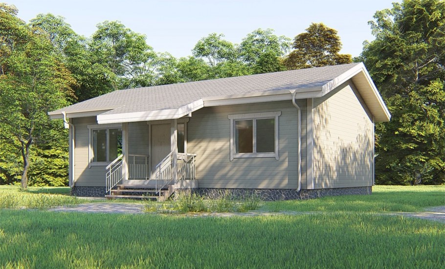 Одноэтажный дачный домик