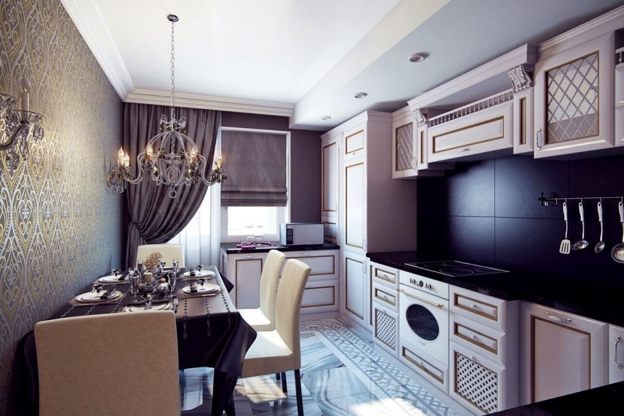 Кухня в золотом стиле