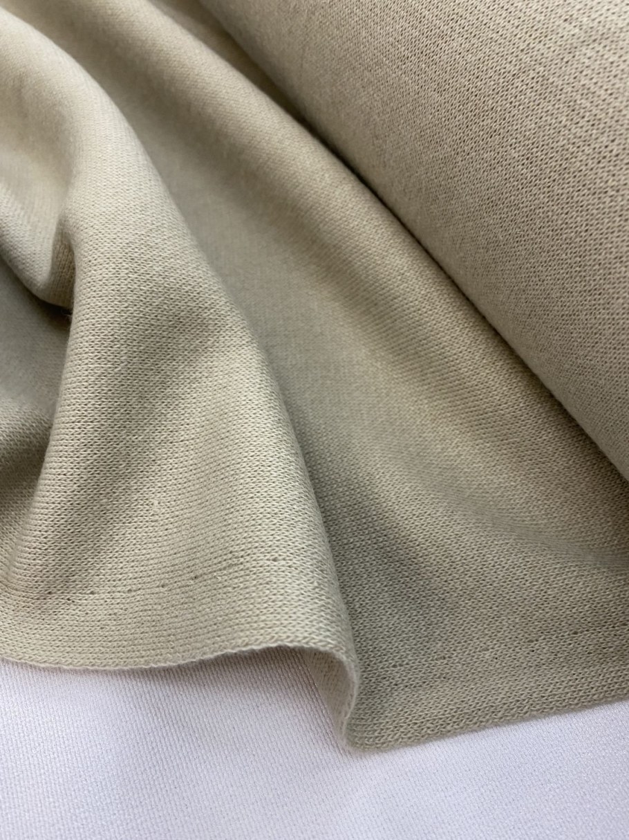 Ткань Макс Мара шерсть двухсторонняя молочная и серая меланж