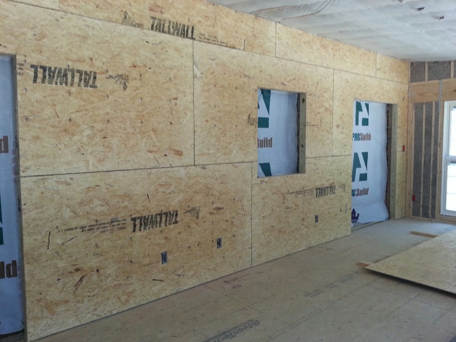 Перегородки ОСП 9мм +гипсокартон 12мм