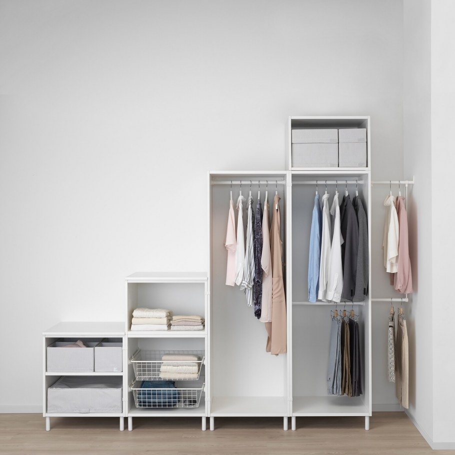 ОПХУС гардероб с 7 дверями/3 ящиками, белый, САННИДАЛЬ РИДАБУ, 240x57x221 см