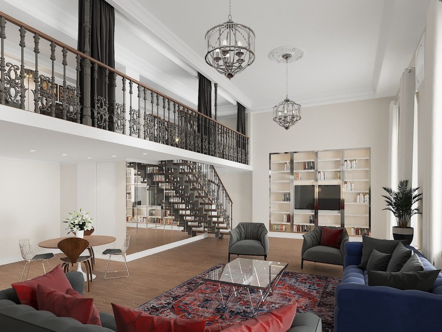 Двухуровневая квартира 100 кв м