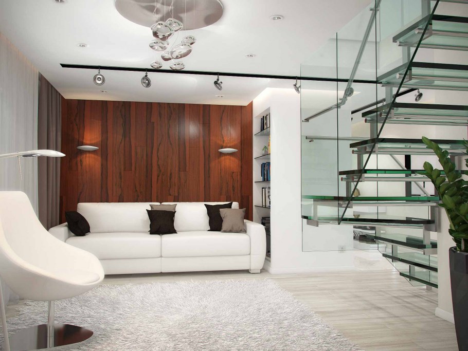 Минимализм в интерьере двухуровневых квартир
