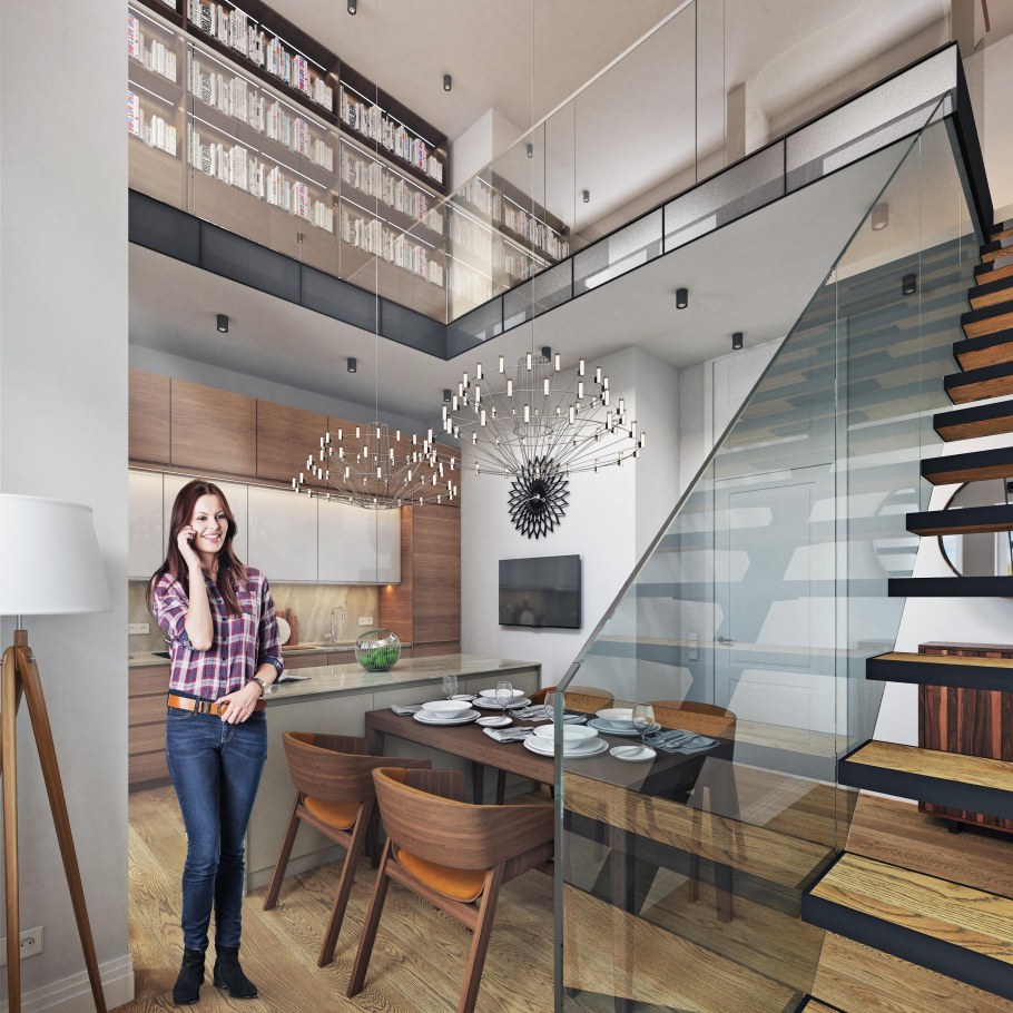 Двухэтажная студия в Москве