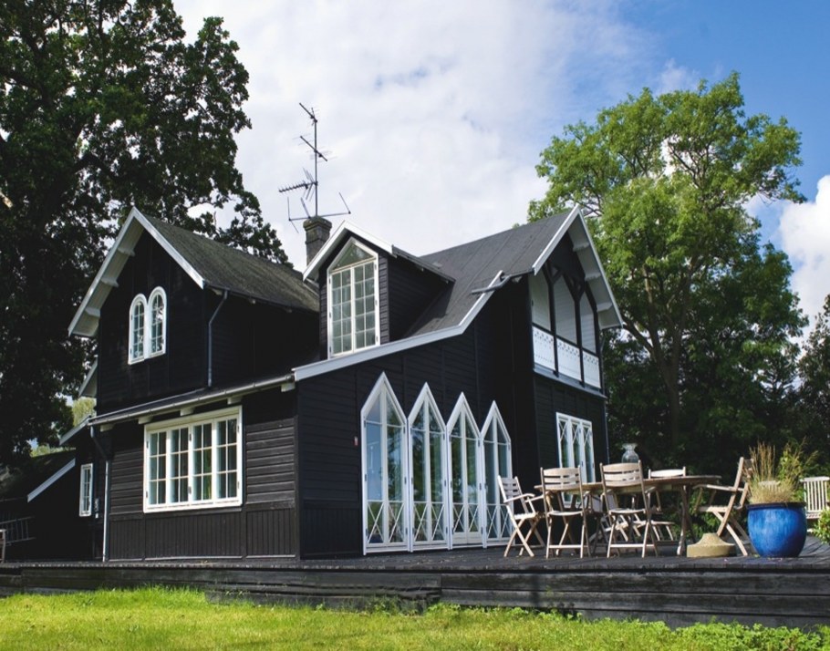 Красные домики в Норвегии