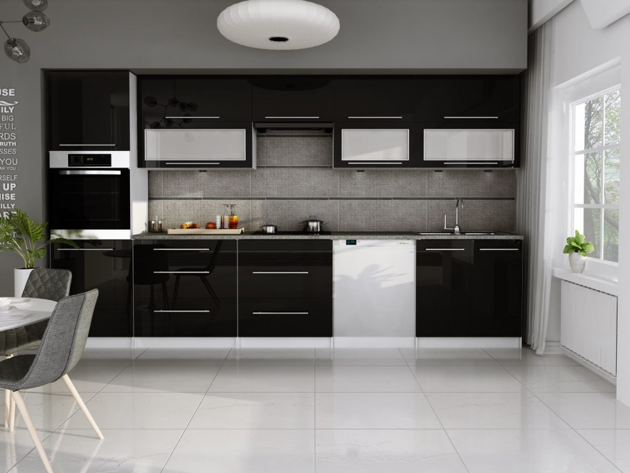 Кухня Амика черный графит