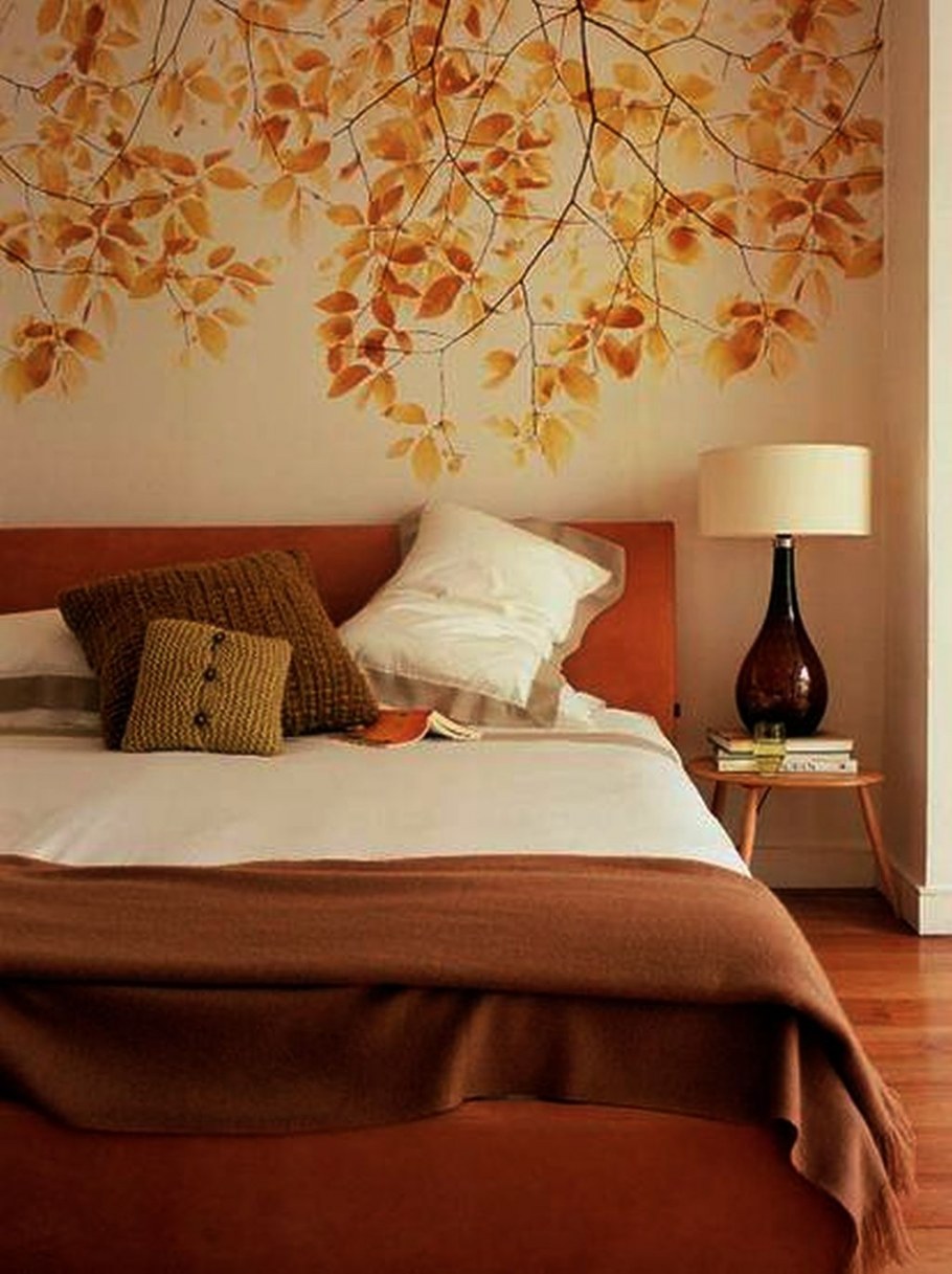 Осенний интерьер спальни