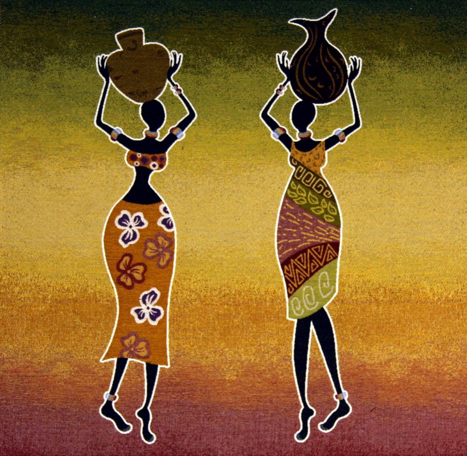 Африканка с кувшином на голове