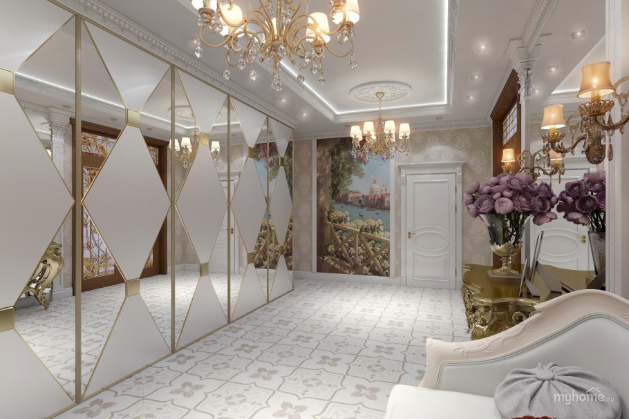 Прихожая с лестницей