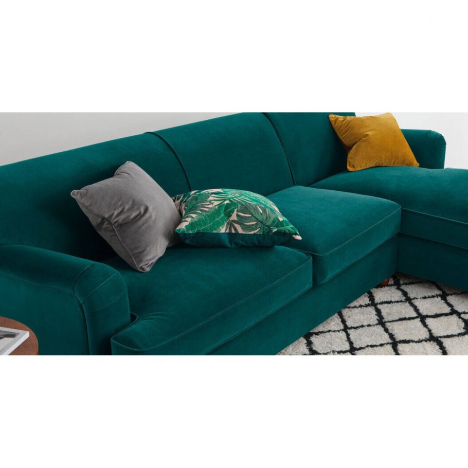 Диван угловой Джулия софт изумруд