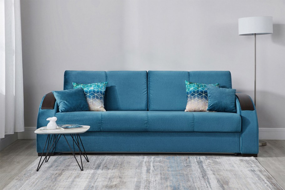 Бирюзовый диван в интерьере