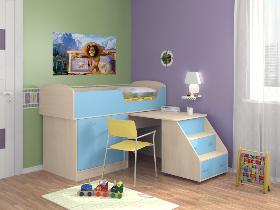 Кровать-чердак Дюймовочка-1