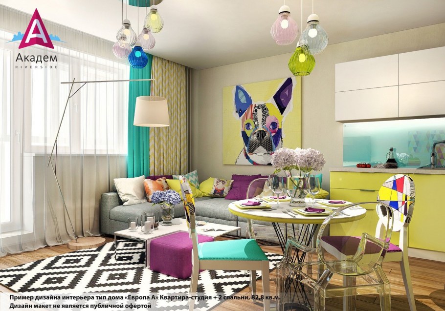 Люстра в стиле поп арт