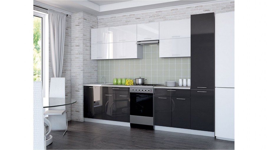 Модульная кухня белая глянцевая