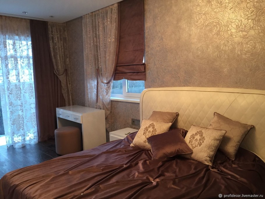 Бархатные портьеры в спальню