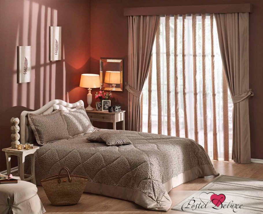 Комплект для спальни покрывало и шторы Фиеста 240x240nivsan