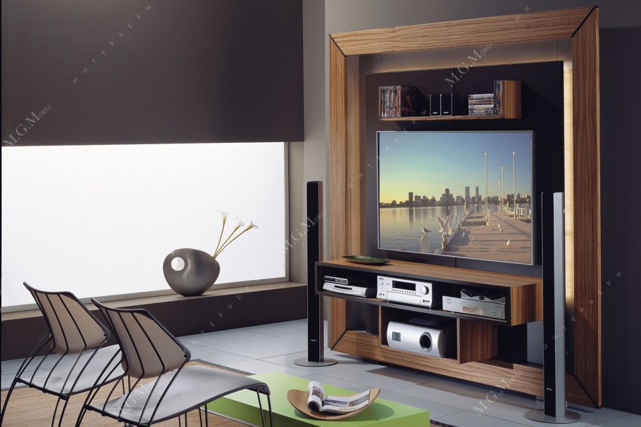 Ниша из гипсокартона в гостиной