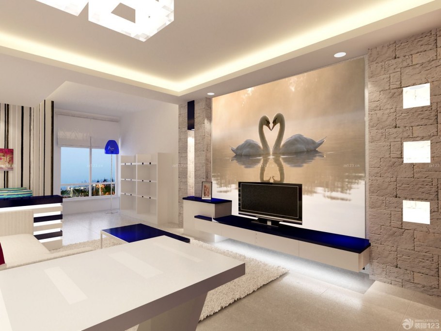 Зеркальные панели в гостиной