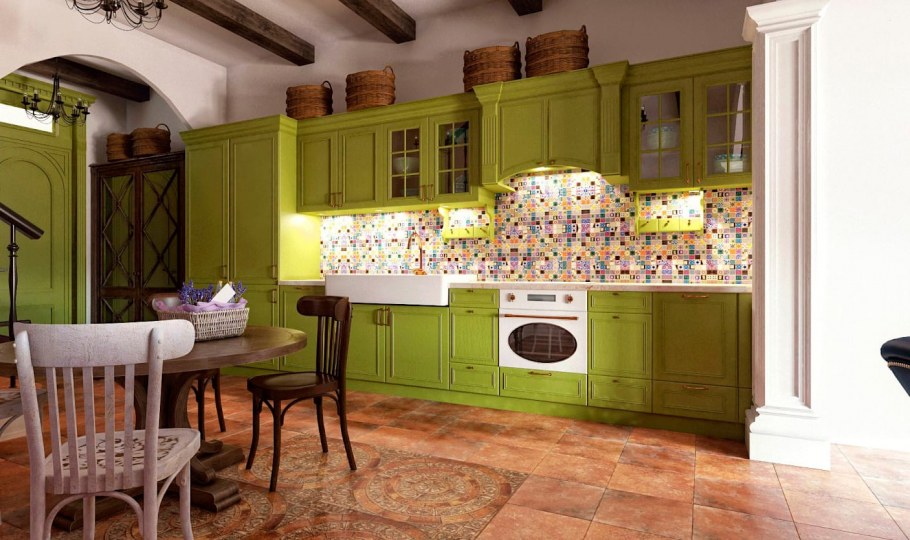 Кухня французский колониальный стиль