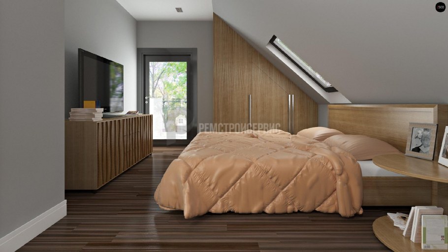 Интерьер мансардных спален