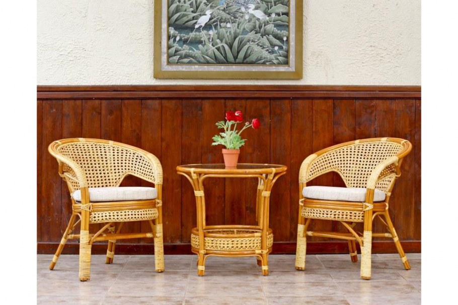 Кофейный комплект из натурального ротанга Пеланги-дуэт (Pelangi-due)