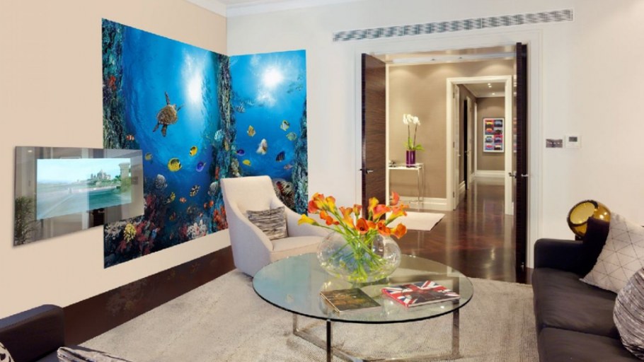 Панно в зал виде окна