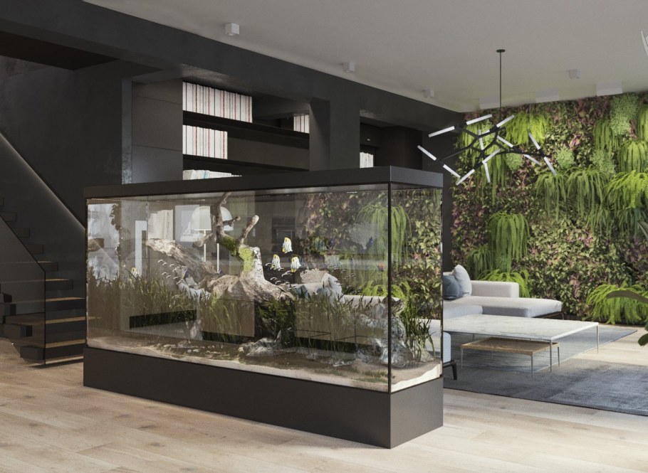 Журнальный столик аквариум