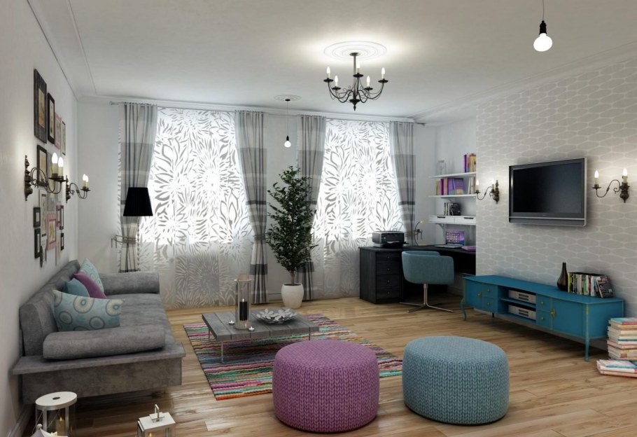 Дизайнерская расстановка мебели в комнате