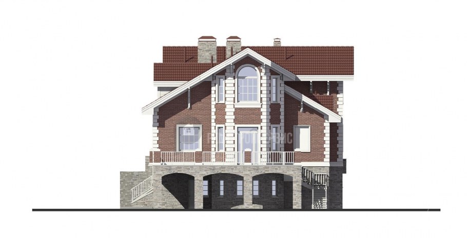 Дом с фасадным декором