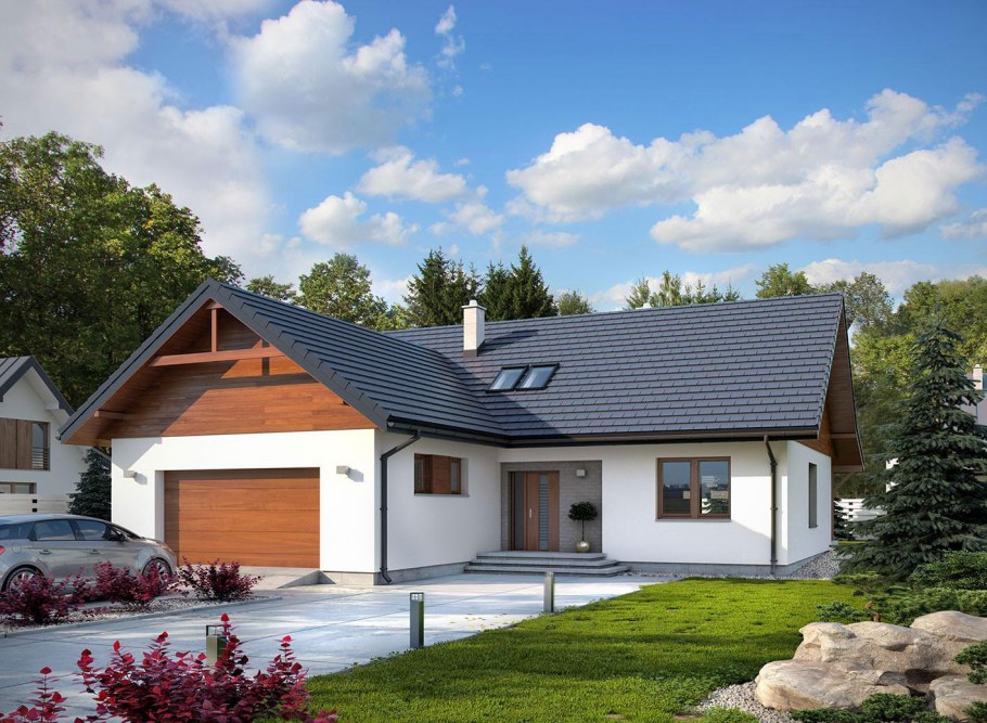 Небольшой дом с гаражом