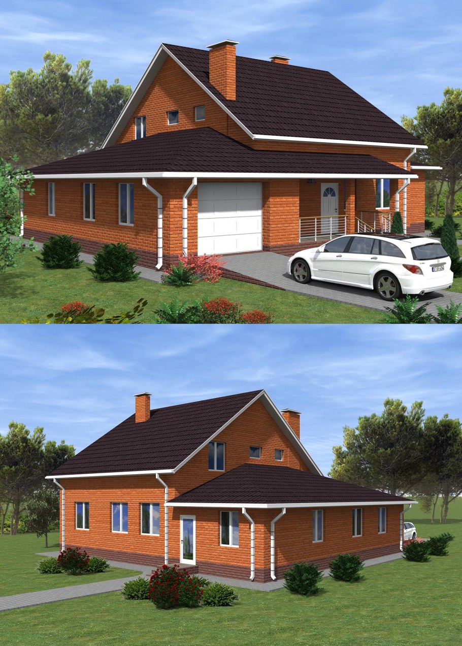 Домик с гаражом