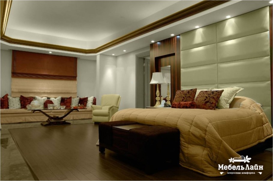 Освещение в спальне гостиной