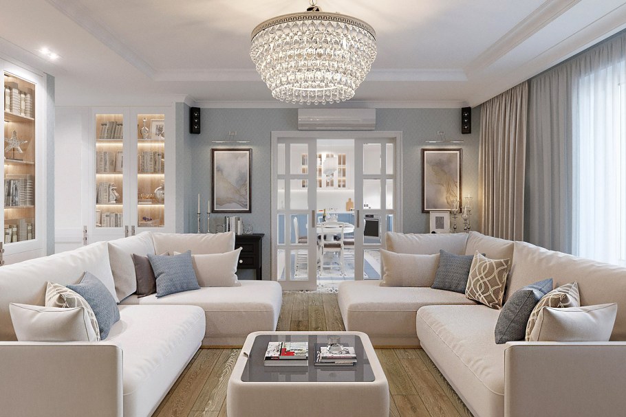 Интерьеры квартир трехкомнатных