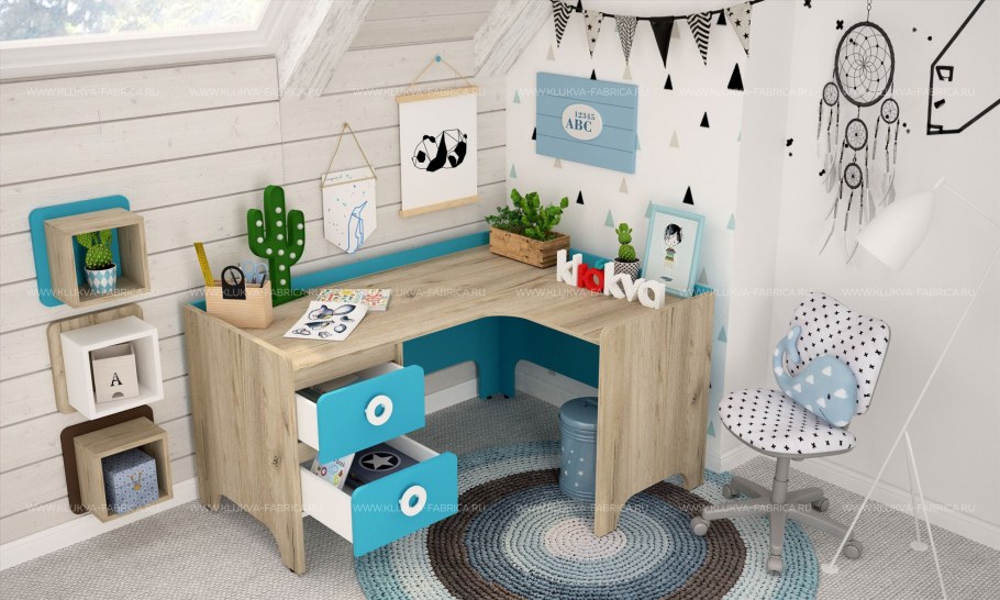 Угловой стол клюква Джуниор