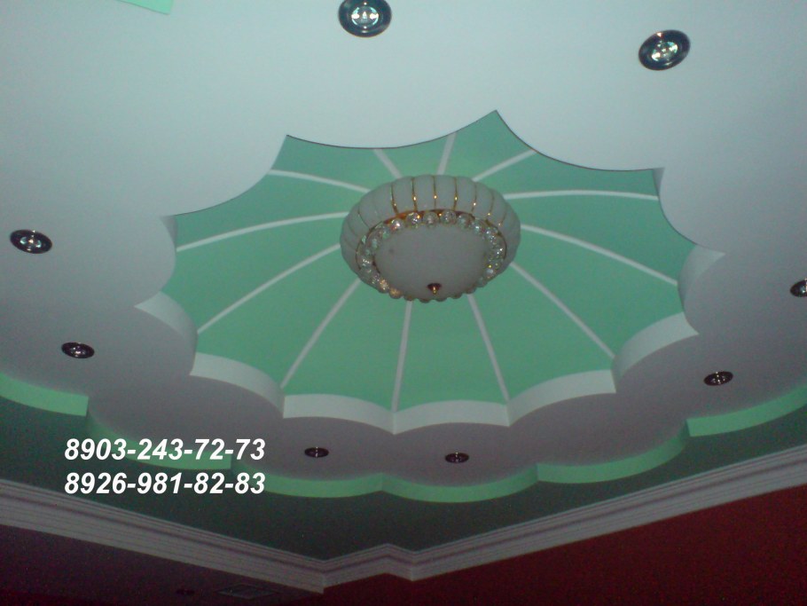 Фигурный потолок гипсокартон таджикский