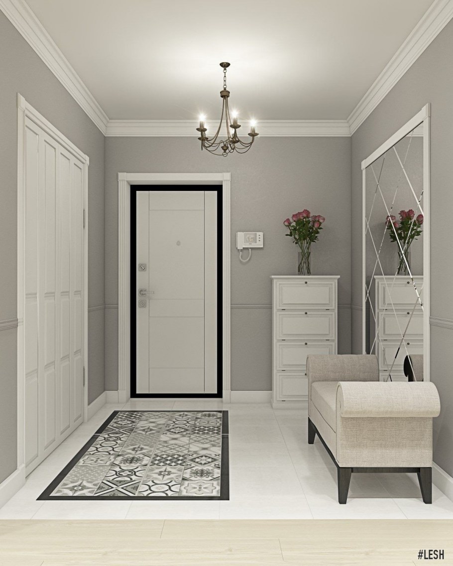 Прихожая в светлых тонах
