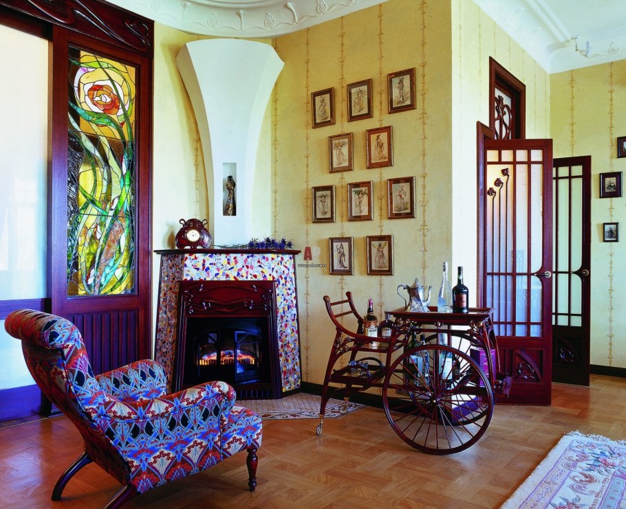 Гостиная в стиле ар нуво