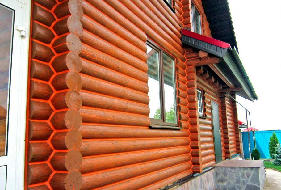 Покраска сруба цвета