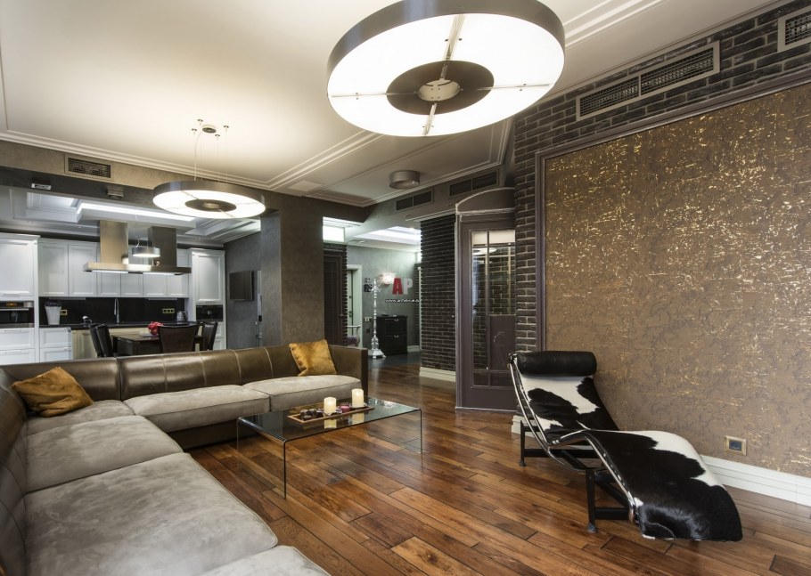 Современная гостиная лофт