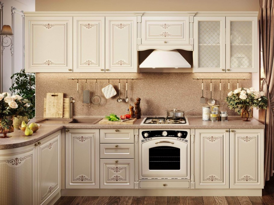 Кухонный гарнитур Ассоль жемчуг /клен