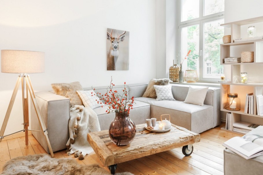 Угловой диван в стиле хюгге