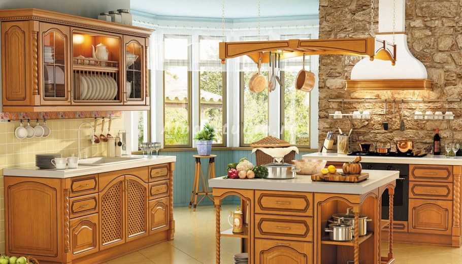 Кухни из массива акации Колорадо