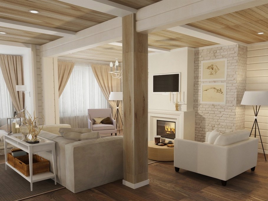 Клееный брус интерьер