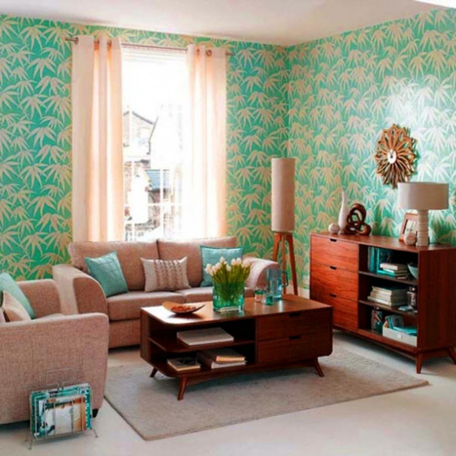 Сочетание обоев в интерьере