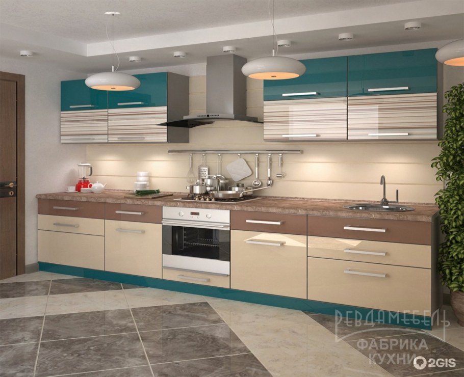 Кухня оливкового цвета